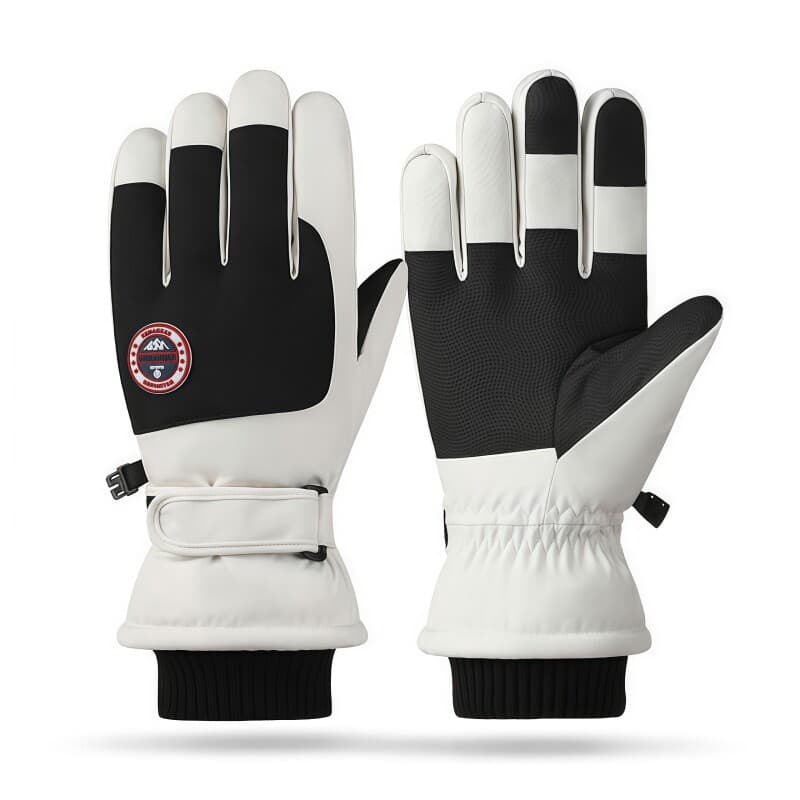 Luvas quentes veículo elétrico ciclismo esqui inverno das mulheres dos homens forro de lã engrossado à prova dwindproof