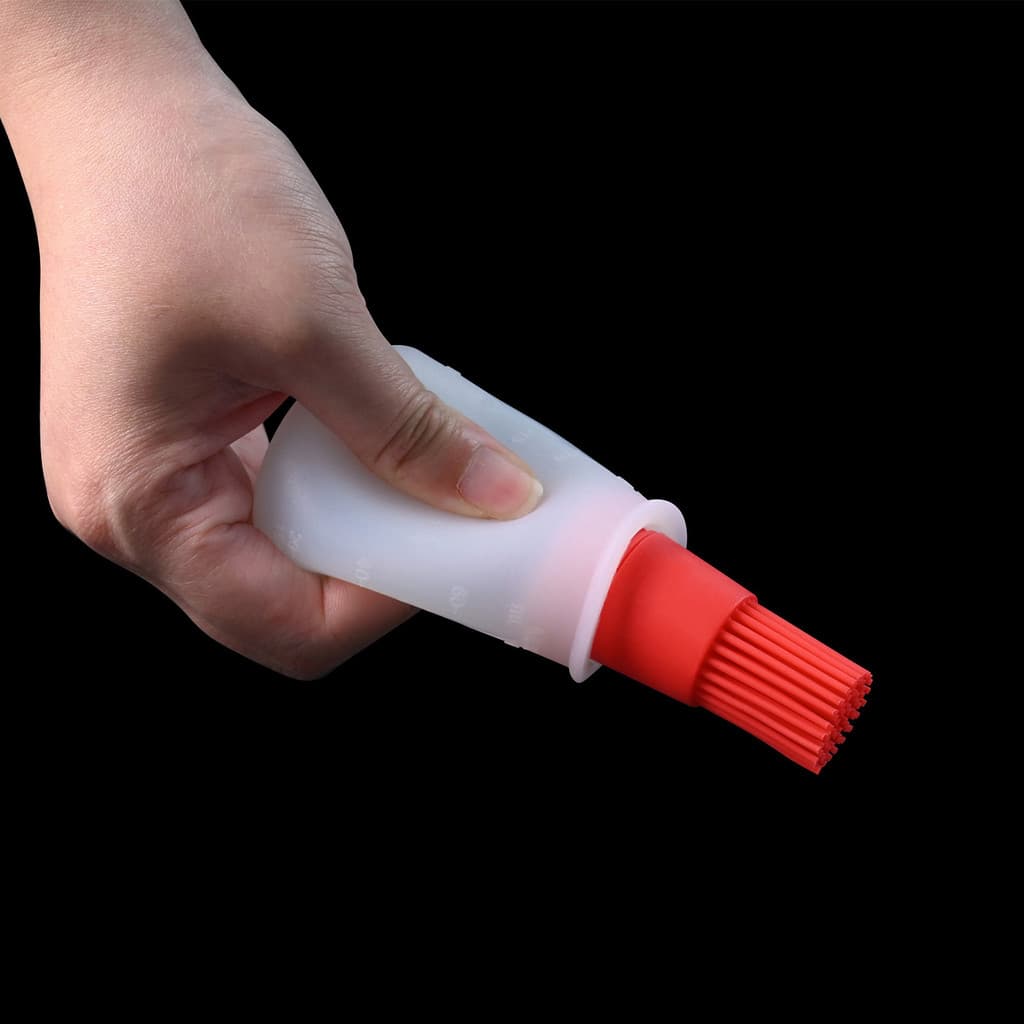 Escova de garrafa de óleo de Silicone de qualidade alimentar, resistente a altas temperaturas, pote de óleo à prova de v