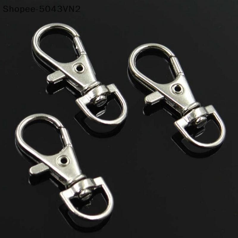 [RE] 10pcs Mini Chaveiro De Liga De Alumínio Para Fazer Clipe De Mola De Pressão Gancho Mosquetão Bule R