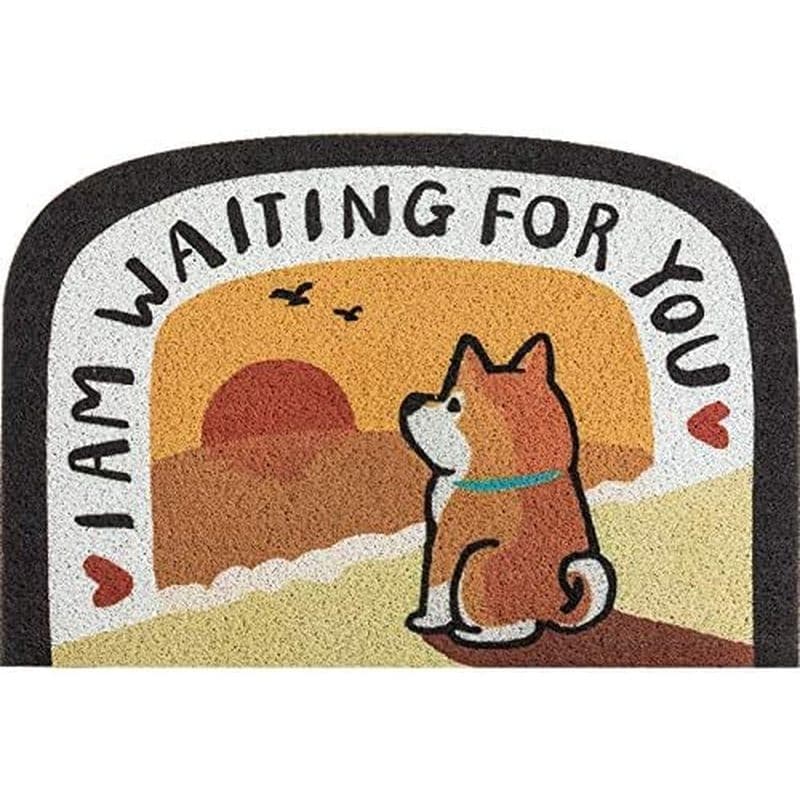 Saudação Shiba Inu , Capacho De PVC Ecologicamente Correto Doméstico Ultrafino De 24 " X 35 " , Tapete De Chão-17.7 29.5