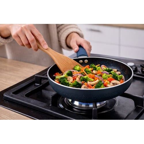 Frigideira Antiaderente Alumínio Revestimento Cerâmico 20cm Azul Durável Cozinha