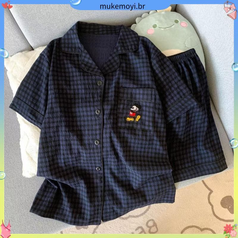 1.3.000 pessoas coleção dos desenhos animados doce pijamas feminino verão nuvem algodão Shorts de manga curta meninas ve