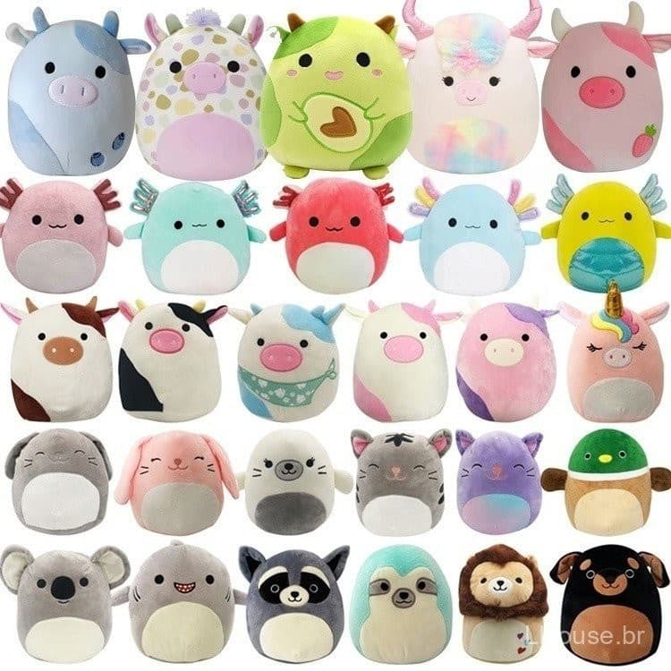 【 Ready Stock 】 20cm Squishmallows Stuffed Plushie Toys Axolotl Teal Verde Anastasia Rosa Coisas De Pelúcia Boneca Squis