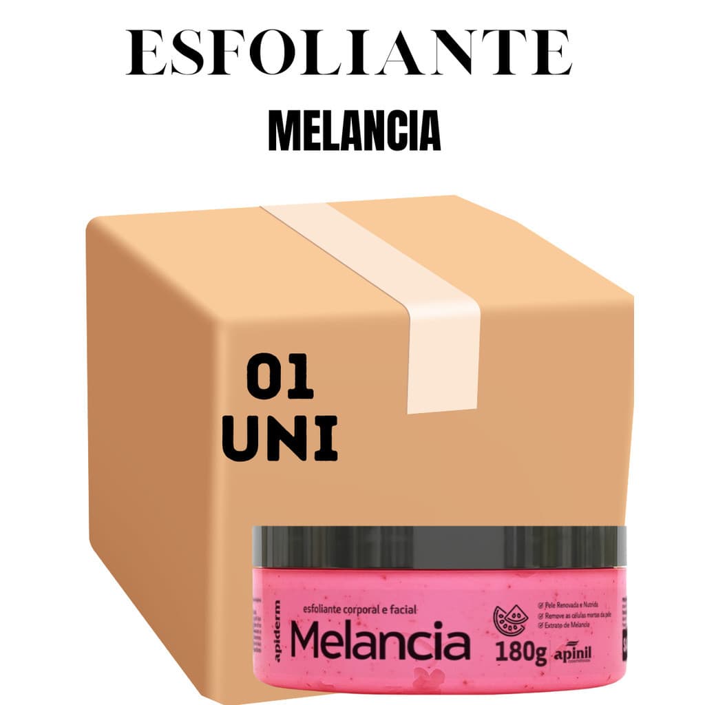 Esfoliante Corporal e Facial com Extrato de Frutas Melancia   180g Apinil (Campanha)