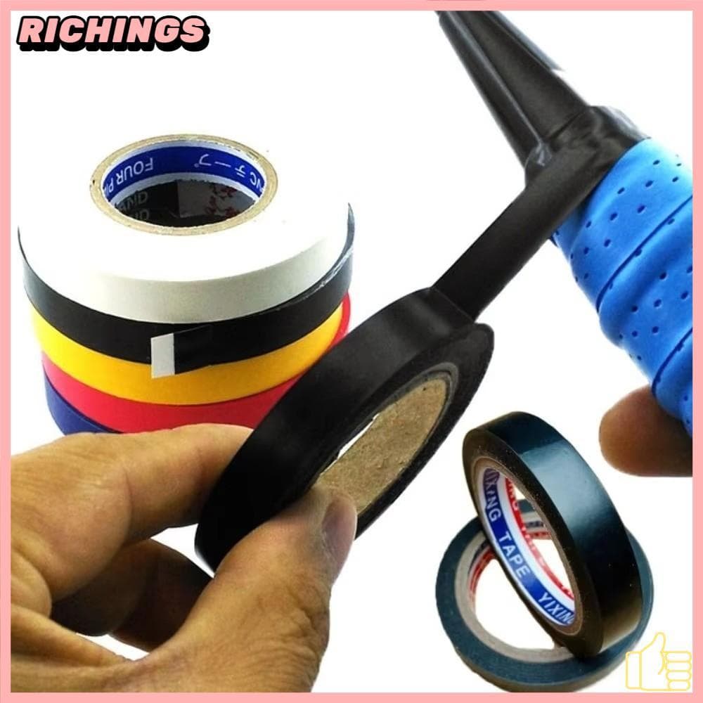 [RICHIS] Fita Adesiva Para Raquete De Badminton , Flexível Aderência De Tênis Em PVC Leve Proteção