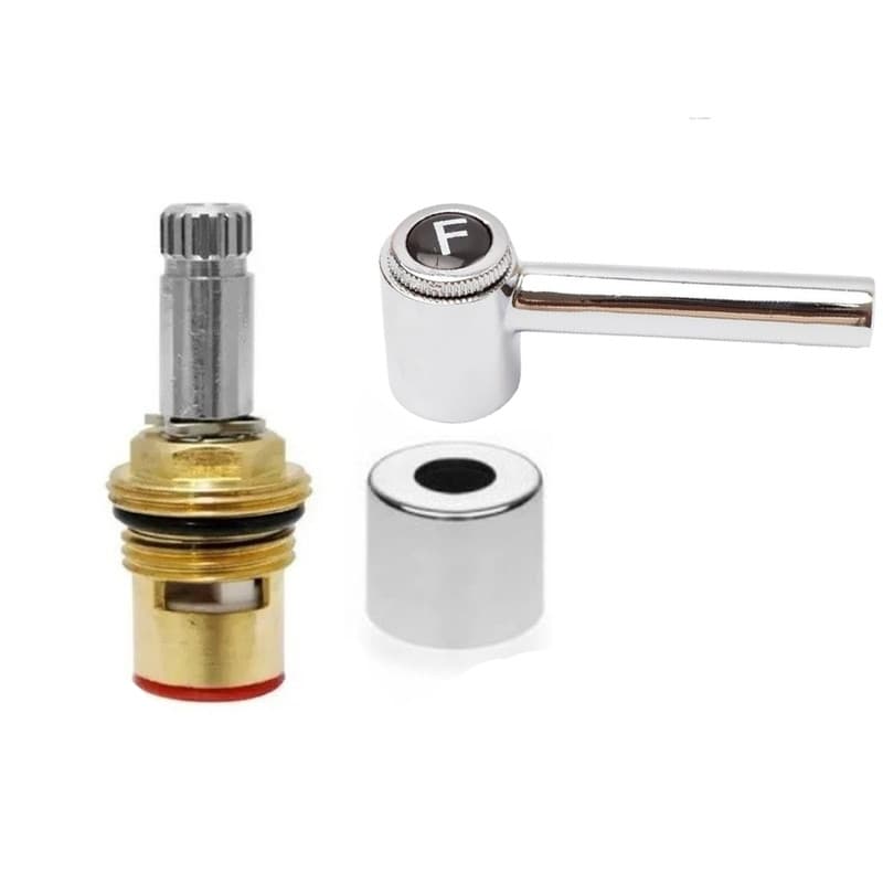 Acabamento c65 com Reparo cartucho ceramico M18 1/4 volta  alavanca 16 estrias registro