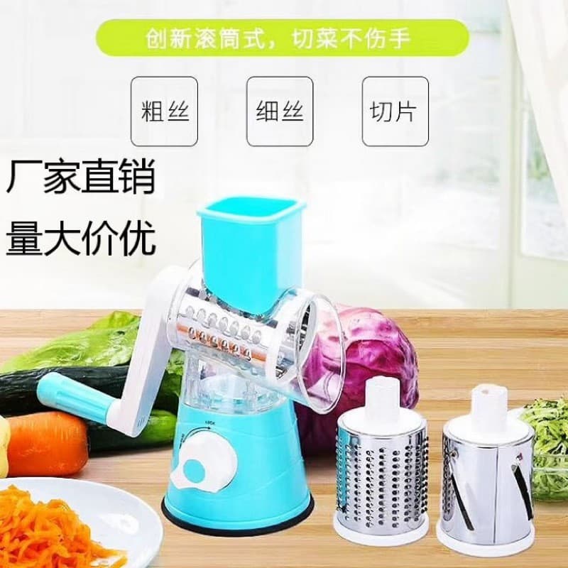 Cortador de legumes multifuncional com rolo, de fabricante internacional, cortador de legumes manual com manivela, utens