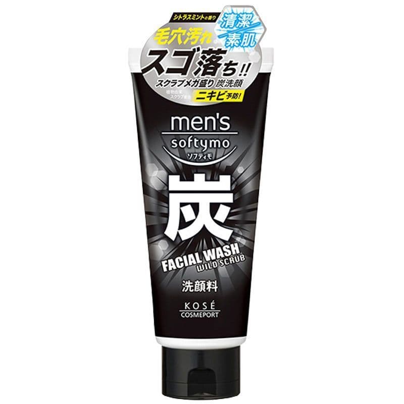 Limpador facial japonês/Kose softymo/Limpador facial masculino/Limpador facial de carvão preto/Hidratante hidratante