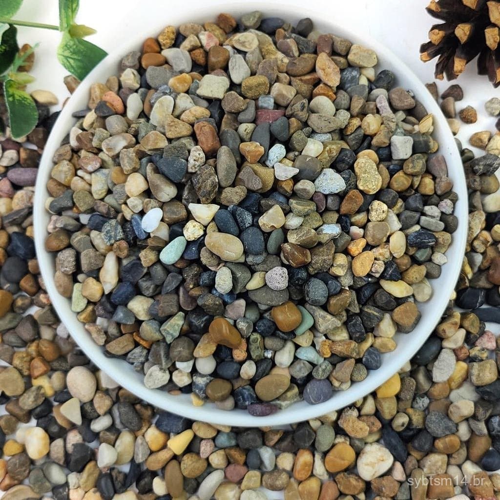 5 libras de cascalho para aquário, cascalho de 1/4" para tanque de peixes, pedras naturais de rio, cascalho de ervilha p