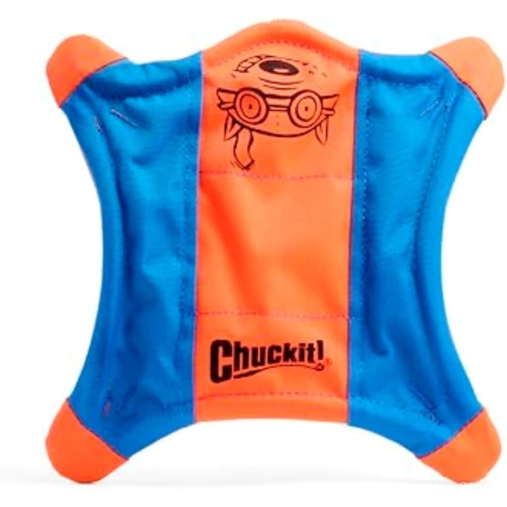 Chuckit! Brinquedo para Cães Flying Squirrel - Flutuador Aquático - Construção em Lona de Poliéster Macia e Durável - Pa