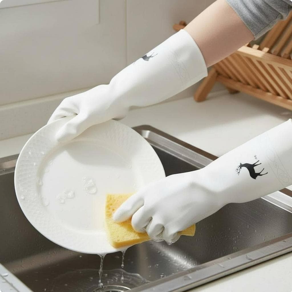 [baosityw8] Luvas Para Lavar Louça De Manutenção À Prova D'água Adequadas Equipamentos Manuais De Proteção Lavanderia E