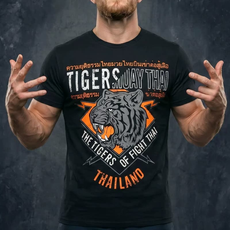 Esportes E Treinamento De fitness MMA Leopardo retro Impresso 100 % Algodão Premium Em Torno Do Pescoço Camiseta Respirá