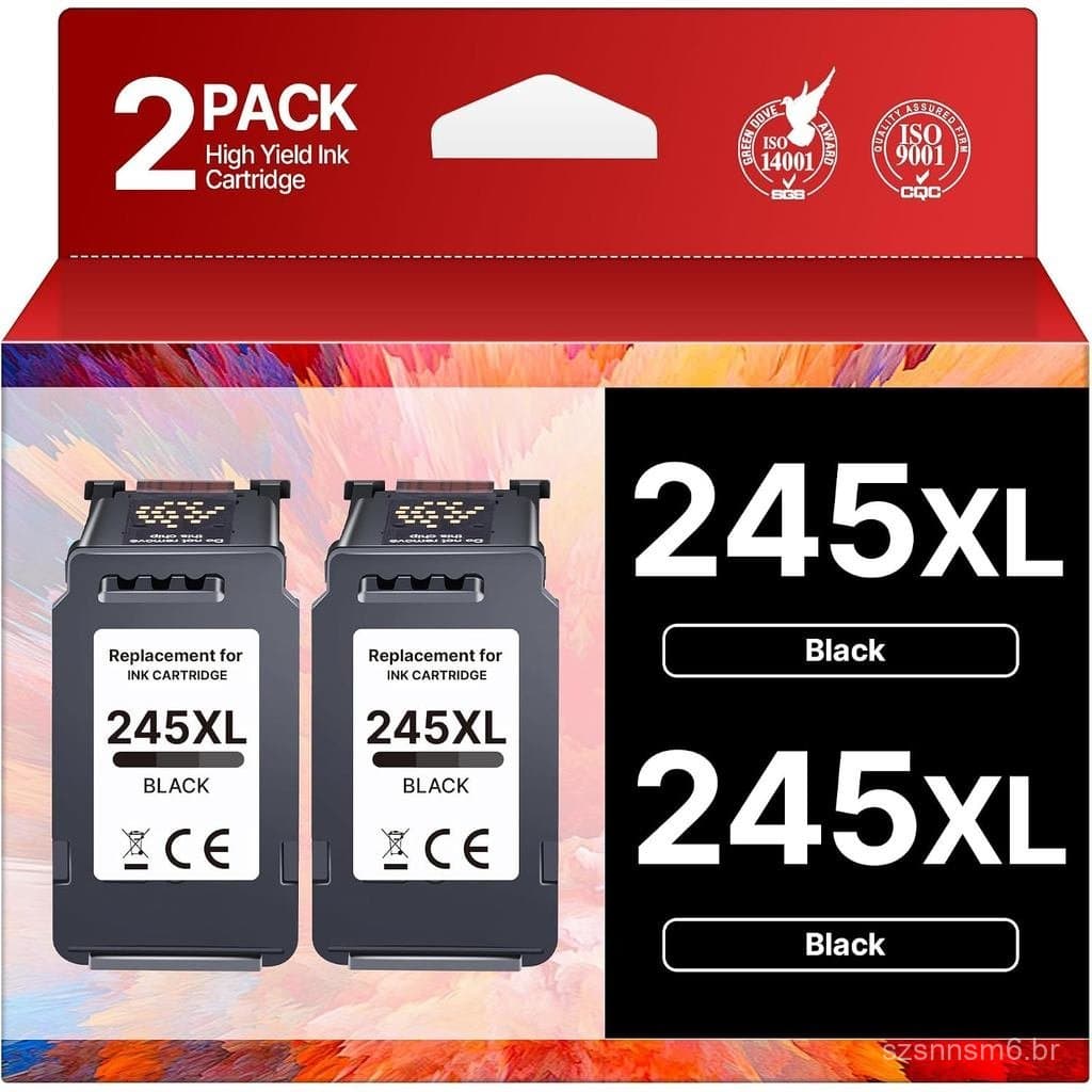Cartucho de Tinta PG-245XL 245XL de Alta Capacidade para Canon 245XL Tinta Preta PG-245 Compatível com Canon Pixma TS202