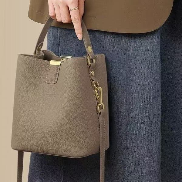 2025 bolsa feminina balde bolsa feminina grande capacidade All-Match bolsa de ombro Commuter bolsa