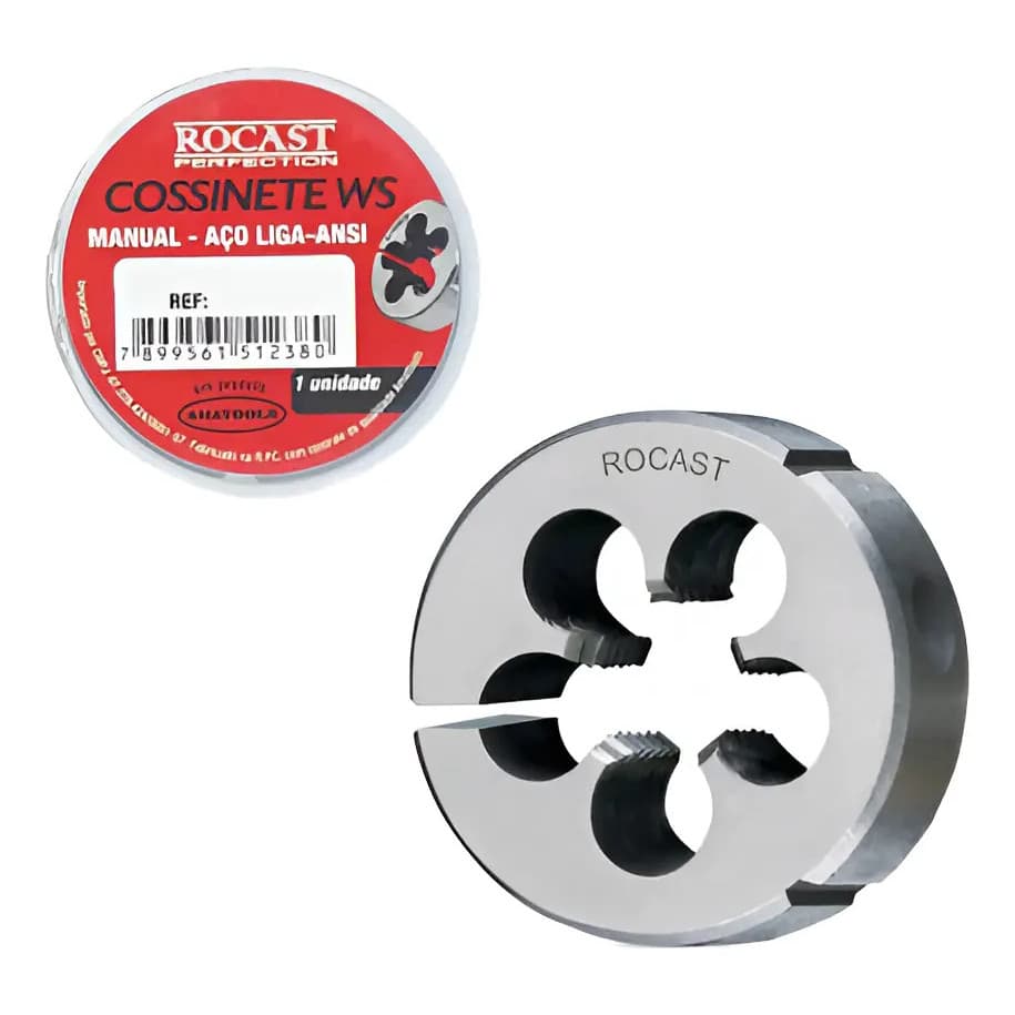 Cossinete Manual Aço Liga Mf M10x1,25 Rocast