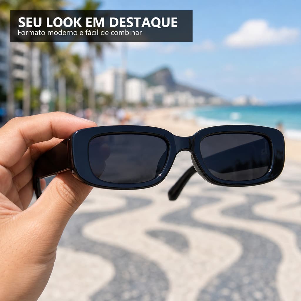 Óculos De Sol Retangulares Retrô Com Armação Grossa , Leves E Modernos Para Mulheres Homens , Várias Cores