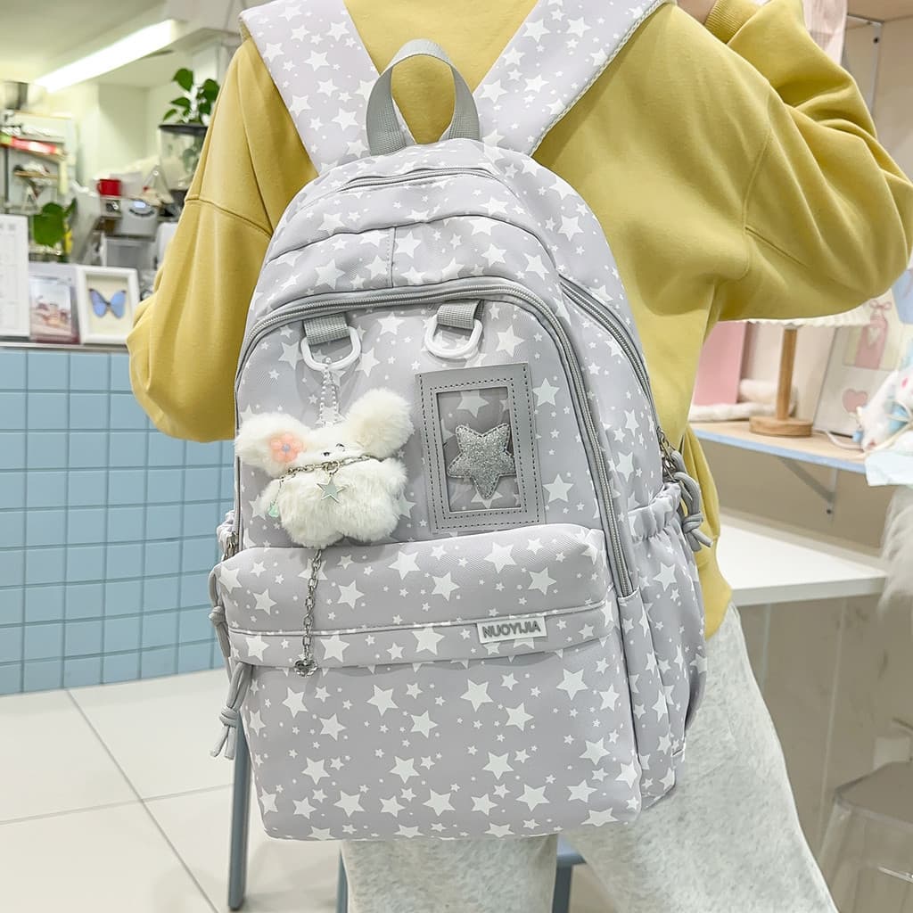 Mochila fofa e estilosa, mochila escolar de grande capacidade em estilo japonês, mochila que reduz o peso, mochila combi