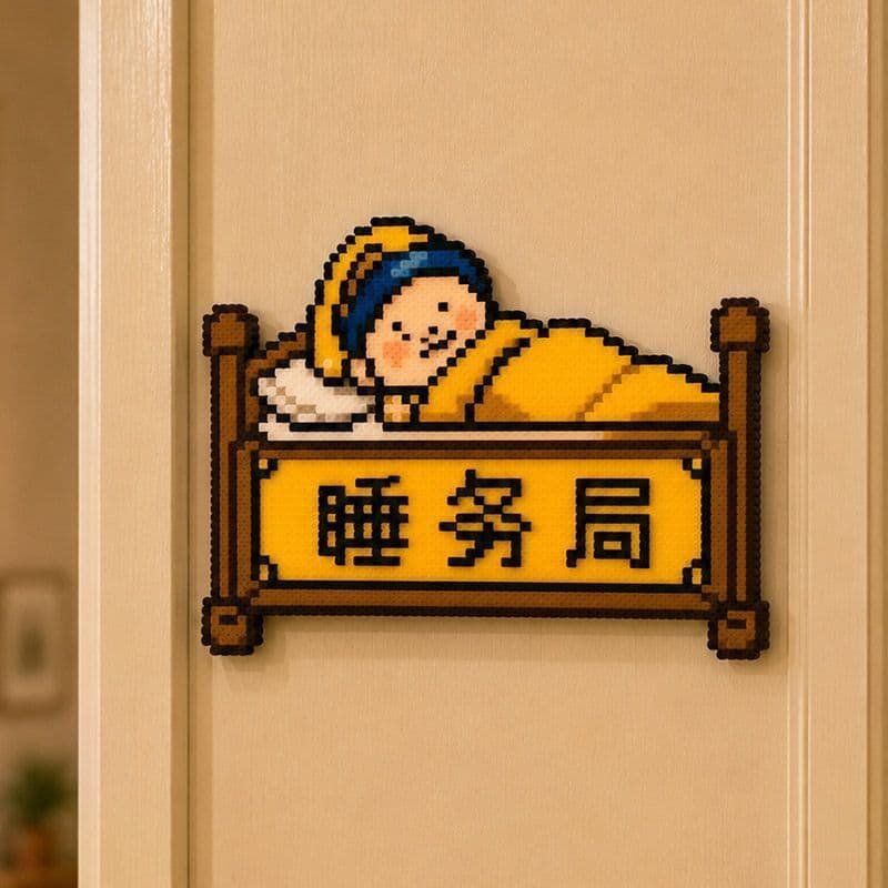 Criativo Pixel acrílico divertido decoração adesivos de porta engraçado adesivos de porta engraçado adesivos de porta de