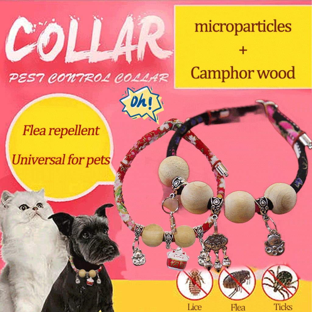 [Proteção Contra Pulgas e Carrapatos] Vòng cổ tẩy giun trong ống nghiệm Vòng cổ chuông cho thú cưng Coleira Para Pets/Cã