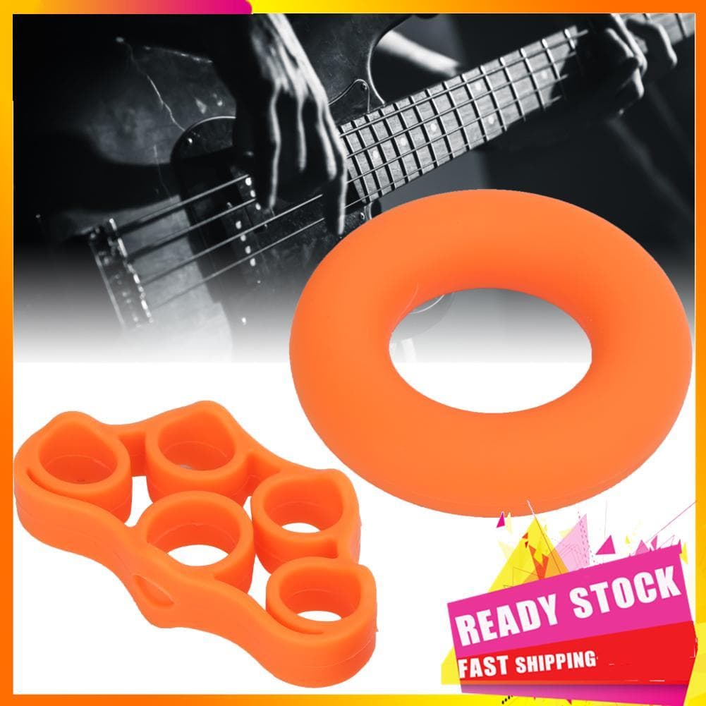 Gfgfgfgg RiToEasysports Finger Trainer 2 unidades de fortalecedor de mão de silicone para músico guitarrista com