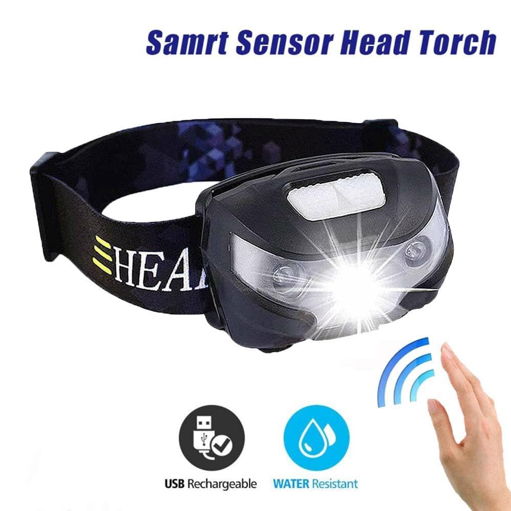 Lanterna De Acampamento Lâmpada Super Brilhante USB Recarregável Sensor Inteligente Luz Principal