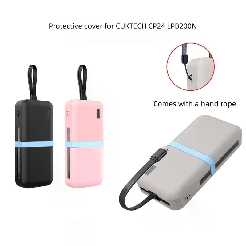 Capa De Silicone Macio De Cor Sólida Para CUKTECH CP24 LPB200N Power Bank Protetora