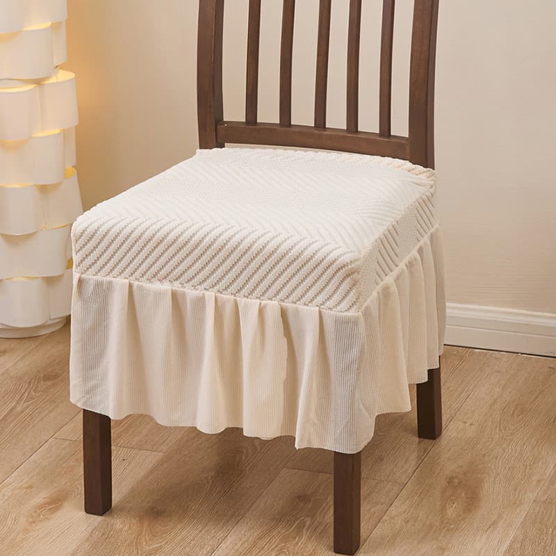 1 Pçs Jacquard Cadeira Assento Cobre Removível Lavável Slipcovers Protetor