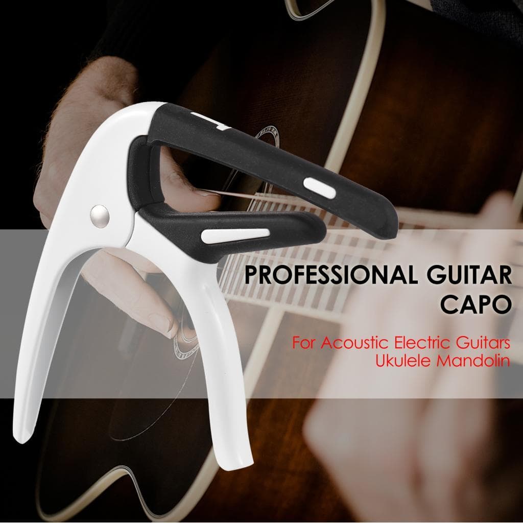Guitarra capo siuke portátil liga de zinco trocador de tom profissional com palheta para guitarras elétricas acústicas