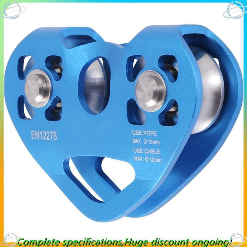Corda De Cabo De Aço De Polia Dupla De Escalada Em Forma De Coração 13mm Dispositivo Carrinho Zipline De Alta Velocidade
