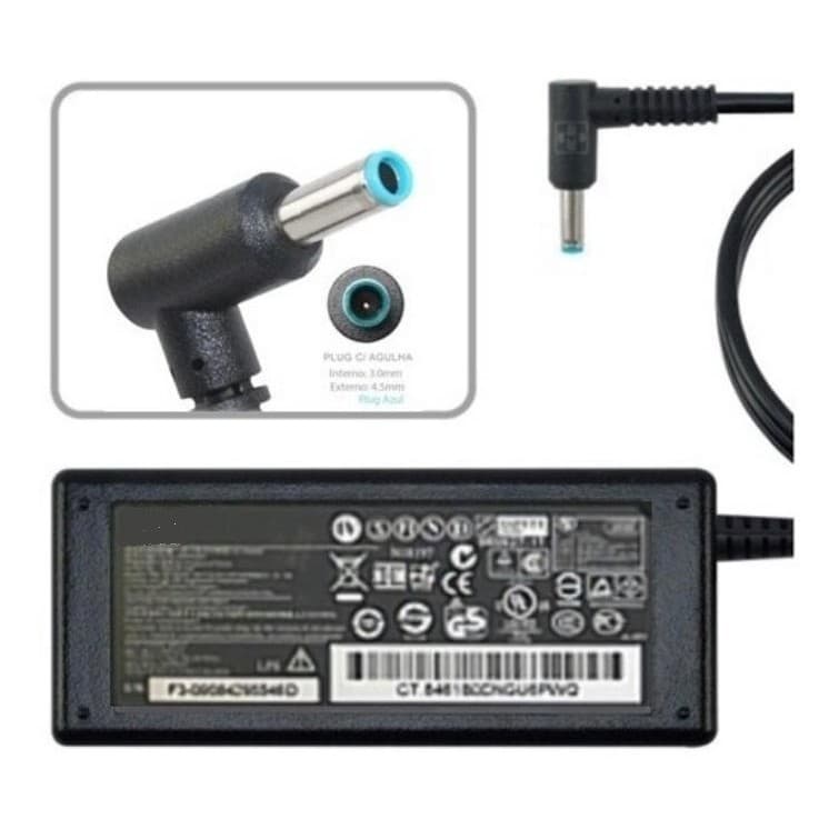 Fonte Carregador Hp Pavilion, HP Envy 19.5v 3.33a 65W 4.5x3.0mm Bivolt