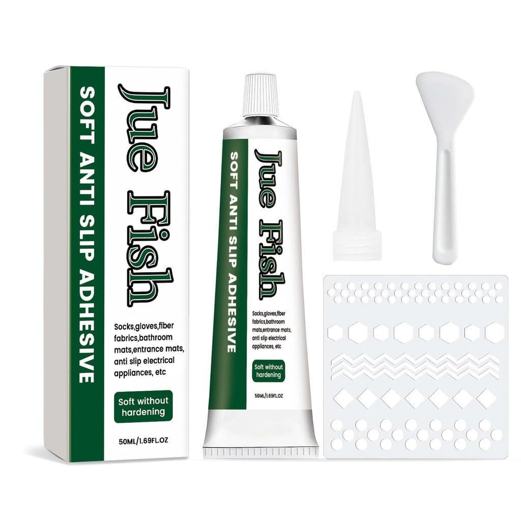 2 Peças Jue Fish Cola Antiderrapante Flexível e Não Endurecedora para Meias, Luvas, Tapetes de Fibra, Tapetes de Entrada