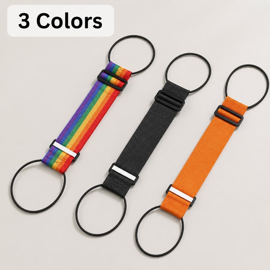 1PC Arco-Íris Elástico Alça De Bagagem Portátil Mala Saco Organizador Acessório