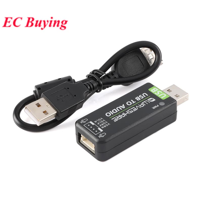 Módulo De Placa De Som USB Para Áudio , Raspberry Pi 3B Plus 4 4B 8GB/Jetson Nano B01 A02 , Microfone Integrado/Alto-Fal