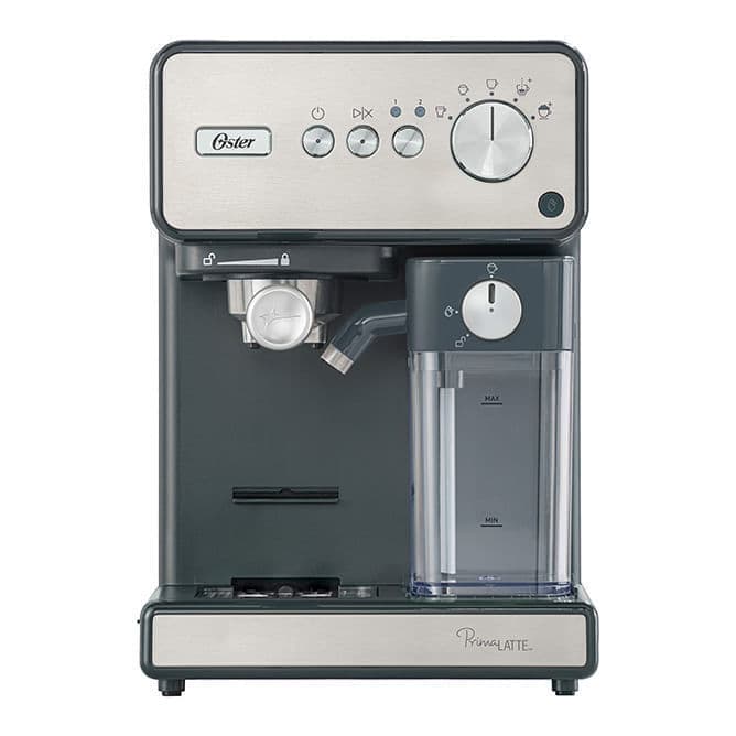 Cafeteira Espresso Oster PrimaLatte Inox para Cápsula, Pó e Sachê