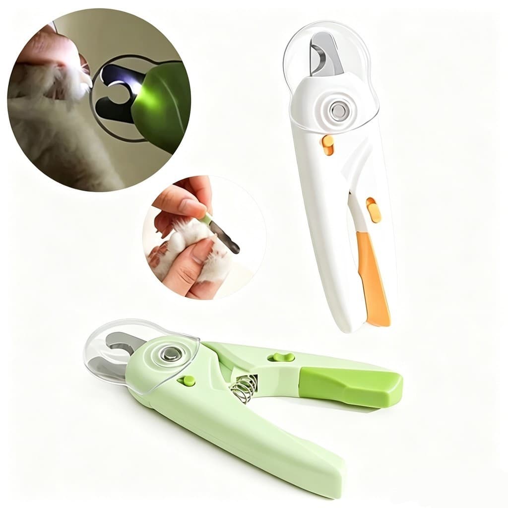 Cortador de Unhas Para Cães e Gatos Pet Kit Alicate e Lixa Com Led e Tesoura Completa RYP-1003