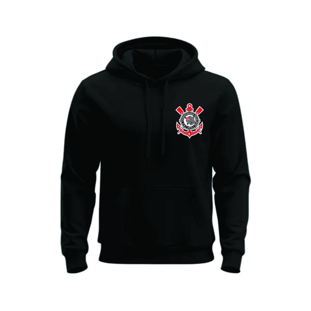 Moletom Canguru Unissex Corinthians Timão Blusa De Frio Time Futebol Adulto Infantil Premium