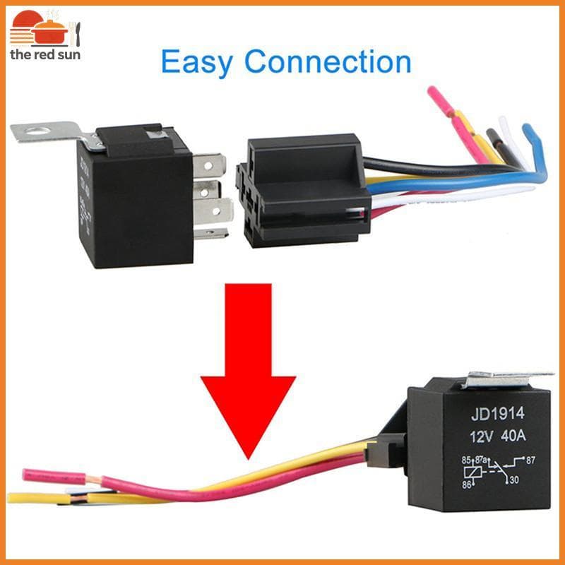 Relé Automotivo À Prova D'água TSBR 12V 5Pin 40A De Carro Com Soet .