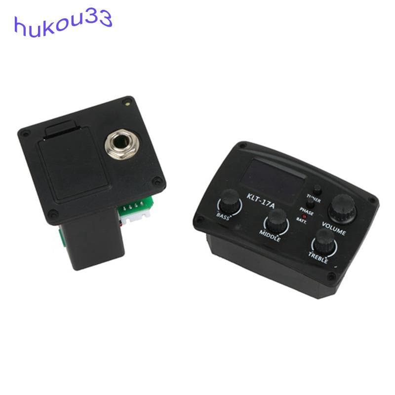 [hukou33]-17A Pré-Amplificador EQ De Guitarra Acústica Com Sintonizador De Procedimento Digital Equalizador De 3 Bandas