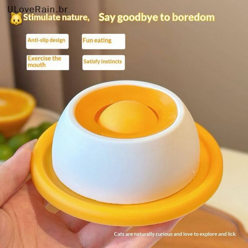 ULOVERAIN Pet Li Mat Iogurte Liing Plate Alimentador Lento Para Cães E Gatos-Tigela Sna Interativa Promove A Saúde Denta