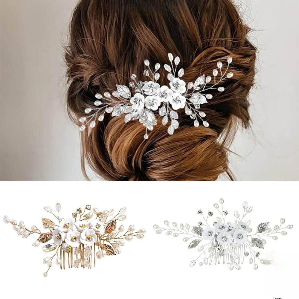 ME Grampos De Cabelo De Noiva , Pente De Flores Vintage , Joias De Strass De Cristal Para Mulheres