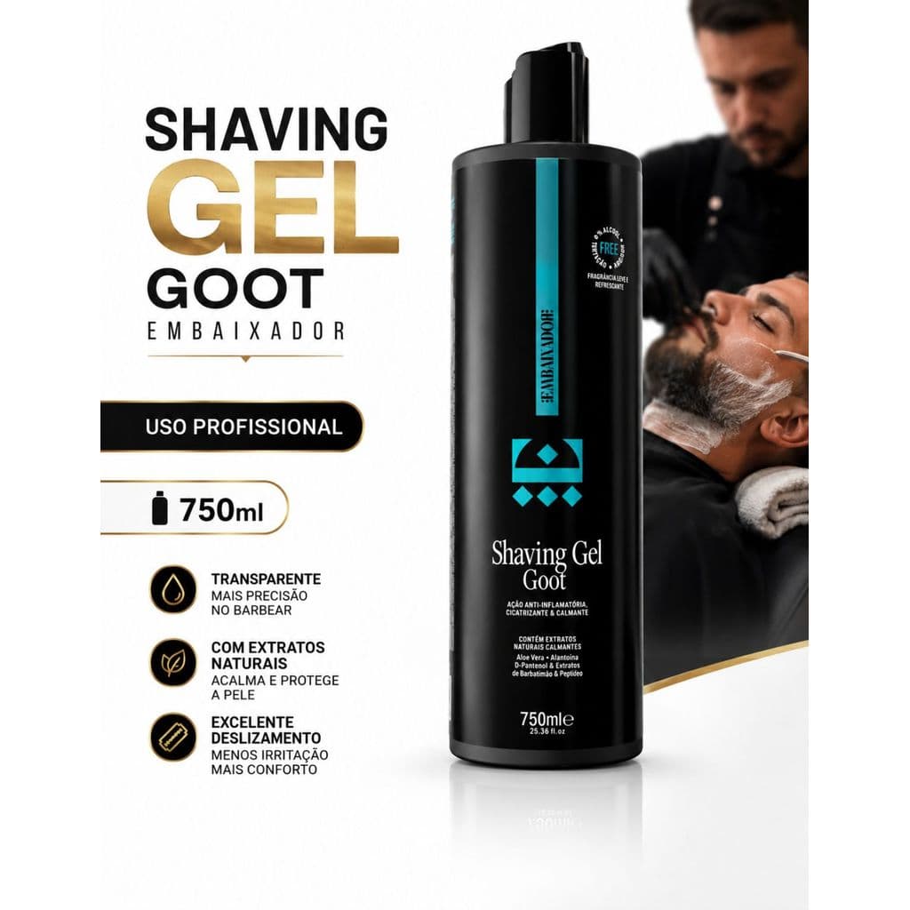 Shaving Gel Goot Embaixador 750ml Gel Barbear Profissional