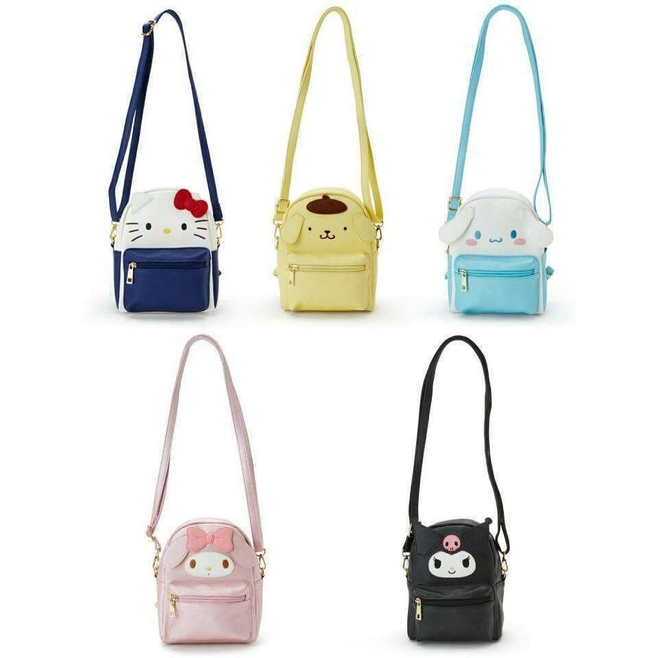 Bolsa Mochila My Melody – Linda Escolar De Couro PU (Kuromi/Cinnamoroll/Pompompurin) De Ombro Crossbody Ajustável Para M