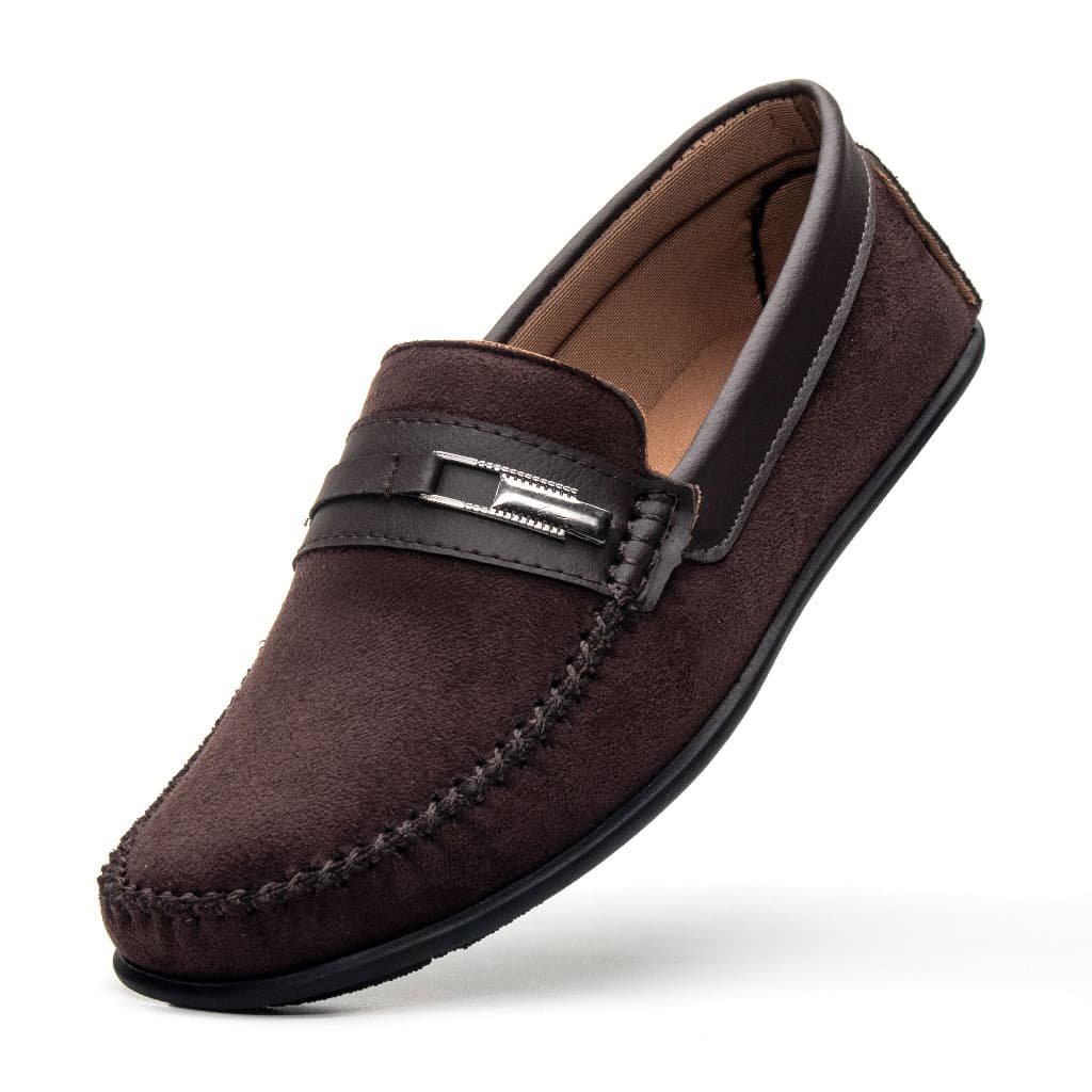 Mocassim Masculino Camurça Macio Leve Durável Elegante Adaptável Prático Urbano Contemporâneo