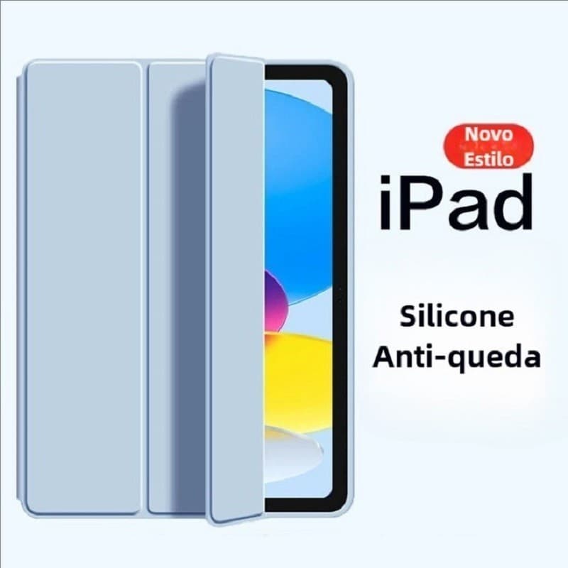 Capa para Tablet Magnética com Proteção Antichoque Suporte Dobrável Auto Sleep