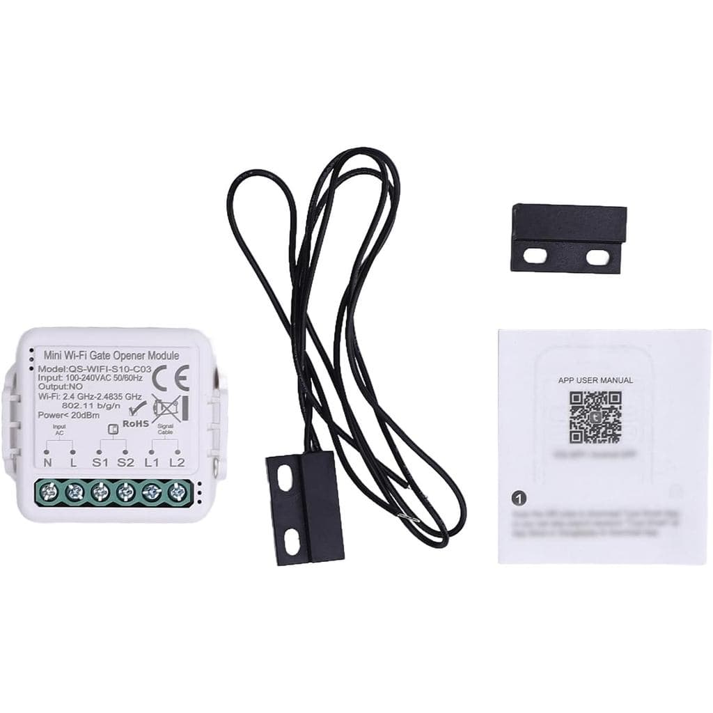 Módulo Inteligente para Abertura de Porta de Garagem Fafeicy com Controle por Voz via Aplicativo Tuya, Compatível para O