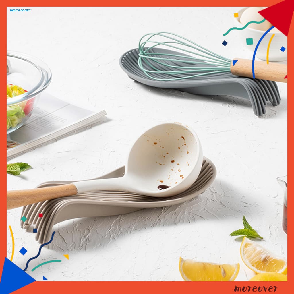 Mais Suporte Para Berço De Colher De Silicone Tampo De Fogão-Espátula Antiderrapante Cozinha Resistente Ao Calor Estilo