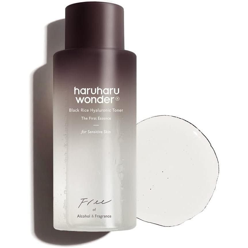 haruharu Wonder Rice Hyaluronic Toner para Pele Sensível 5.1 fl.oz, Sem Fragrância, Hidratação Profunda, Frasco de Vidro