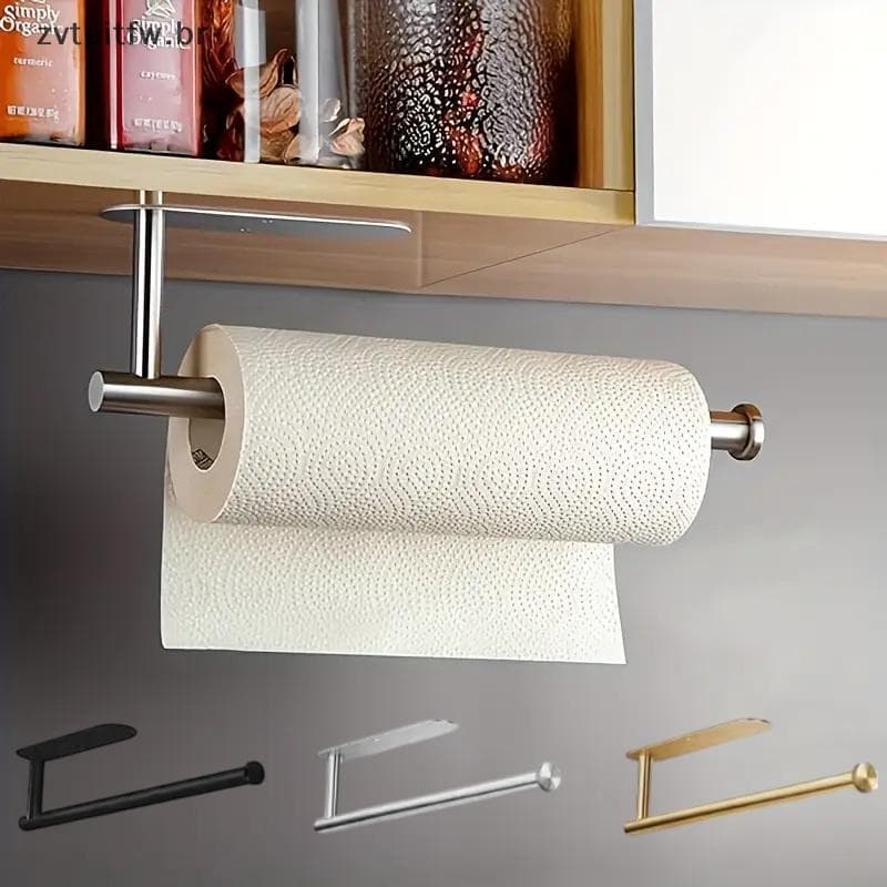 ZVT Suporte De Tissue Autoadesivo , Papel Em Rolo Sem Perfuração , Gancho De Cozinha Armazenamento De Aço Inoxidável , T
