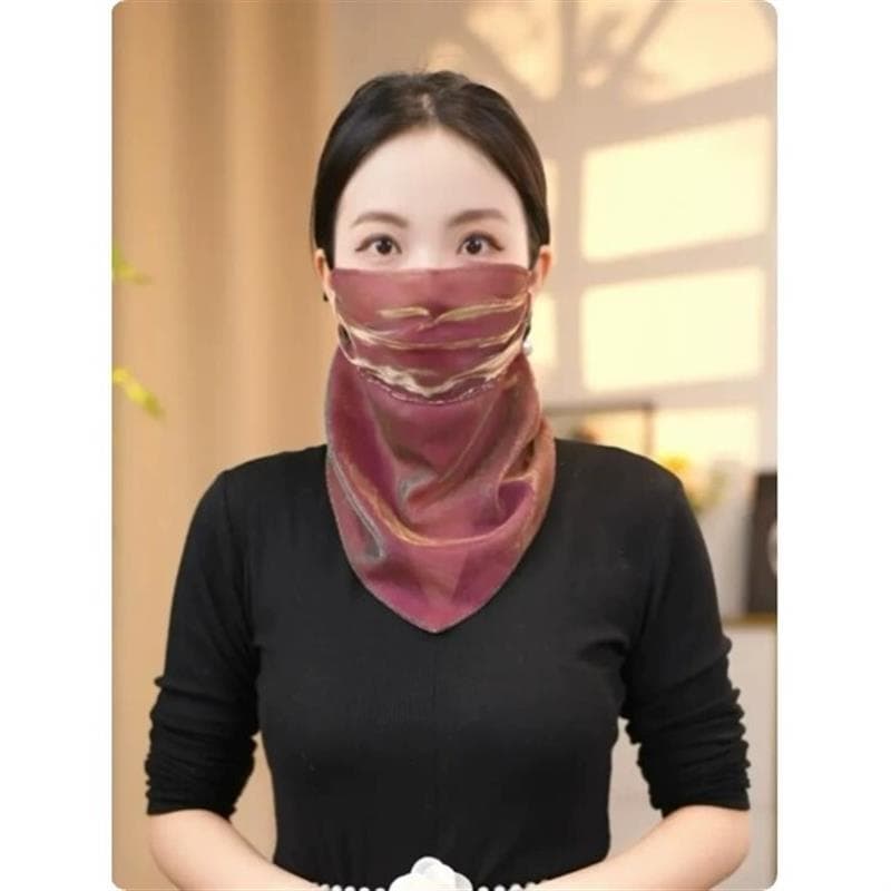 Verão 2026 novo estilo colorido protetor solar máscara elegante All-Match pescoço proteção pára-sol estilo ocidental Ant