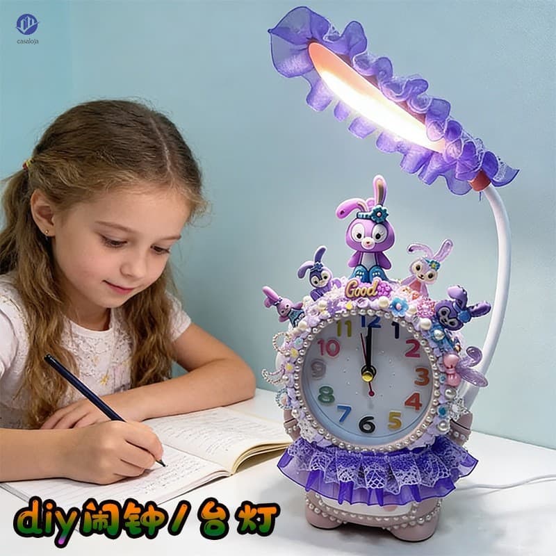 Kit De Despertador De Desenho Animado DIY-Lâmpada De Mesa Infantil Presente De Aniversário Para Meninos E Meninas